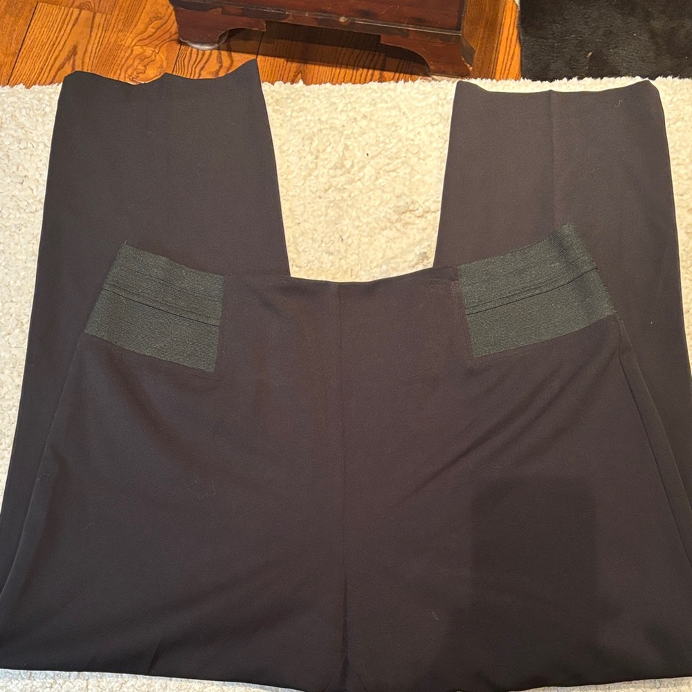 Taylor Brooke Black Dress Pants with Elastic Waistband